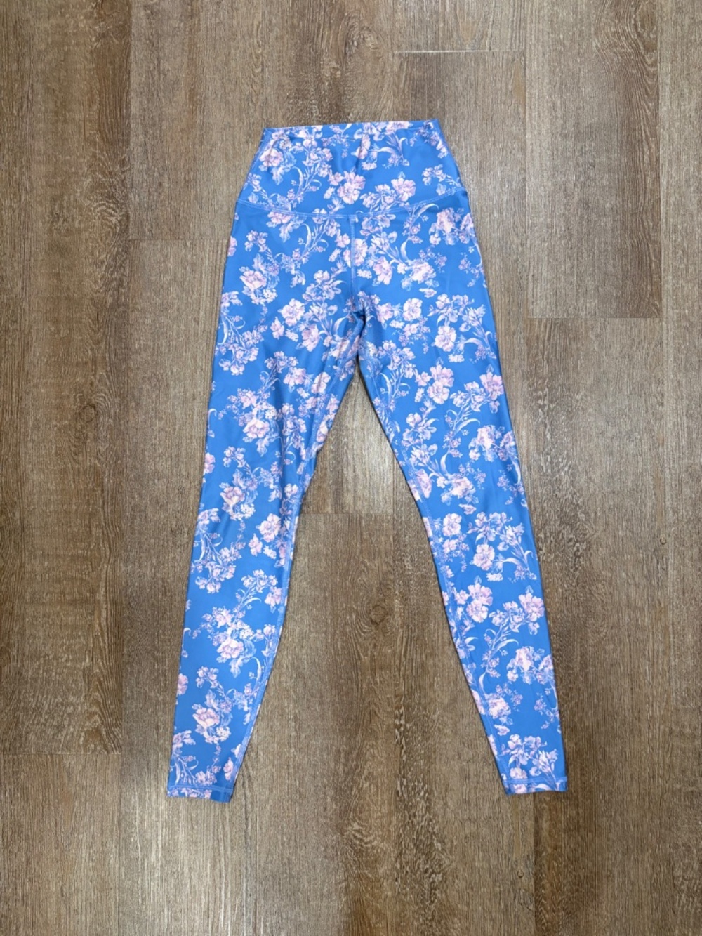 Spiritual Gangster Blue Floral Matching Set - Racerback Sports Bra & Leggings - Picture 4 of 8